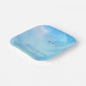 Seriöser Wasserfarbenhimmel in Blau Pappteller (Gewinkelt)