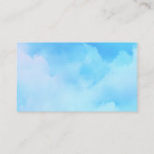 Seriöses Blaue Aquarell Platzkarte (Rückseite)