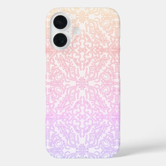 Seriöses Lavendel- und Minz-Mandala-Geometrie-Kach Case-Mate iPhone Hülle (Rückseite)