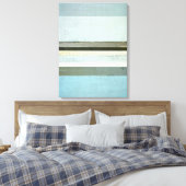 'Serious' Blue and Gray Abstrakt Art Canvas Print Leinwanddruck (Insitu (Schlafzimmer))