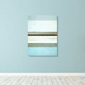 'Serious' Blue and Gray Abstrakt Art Canvas Print Leinwanddruck (Insitu (Holzboden))