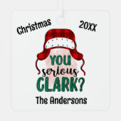 Serious Clark Ornament Aus Metall (Rückseite)