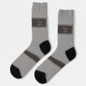 Serious Classic Minimal Simple Grey Socken (Linkes Detail)