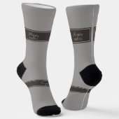 Serious Classic Minimal Simple Grey Socken (Gewinkelt)