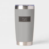 Serious Classic Minimal Simple Grey Thermobecher (Vorderseite)