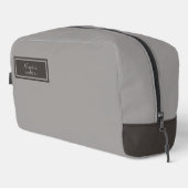 Serious Classic Minimal Simple Grey Waschbeutel (Rechte Ecke)