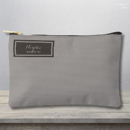 Serious Classic Minimal Simple Grey Zubehörtasche