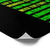 Serious Gamer - Green Poster (Ecke)