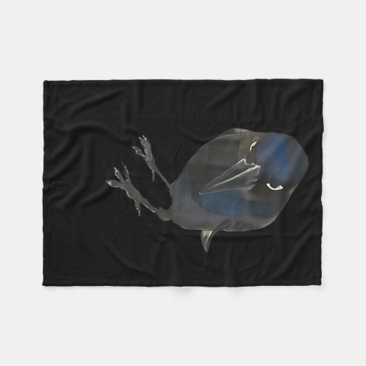 Seriously Funny Crow Sarcastic Quote Fleecedecke (Vorderseite (Horizontal))