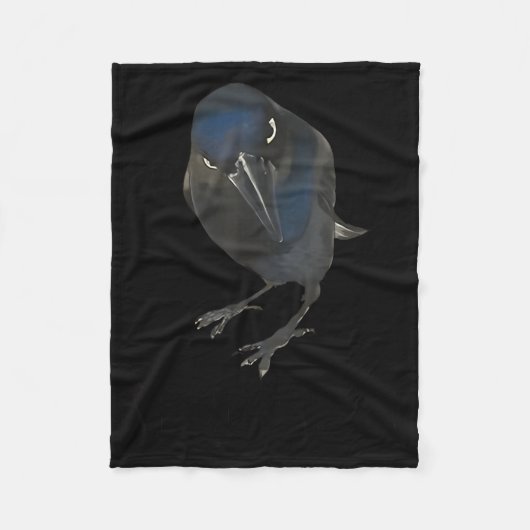Seriously Funny Crow Sarcastic Quote Fleecedecke (Vorderseite)