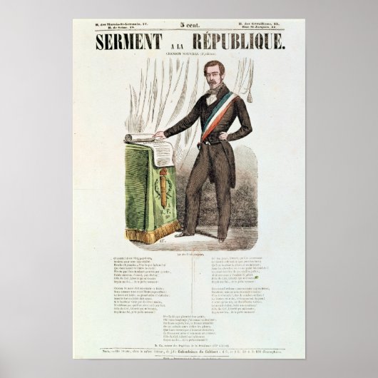 Serment a la Republique", Poster (Vorne)