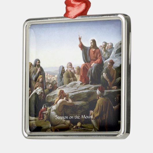 Sermon auf dem Berg Silbernes Ornament (Links)