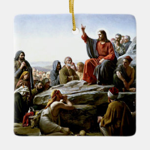 Sermon auf dem Berg von Carl Bloch Keramikornament
