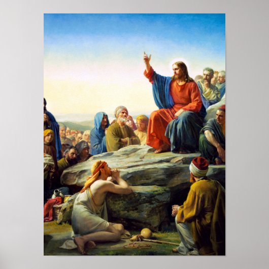 Sermon auf dem Berg von Carl Bloch Poster (Vorne)