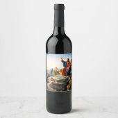 Sermon auf dem Berg von Carl Bloch Weinetikett (Vorderseite)