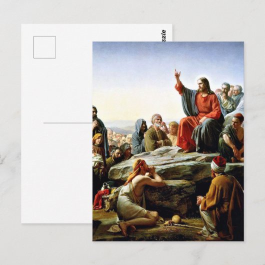 Sermon auf der Mount Card Postkarte (Vorne/Hinten)