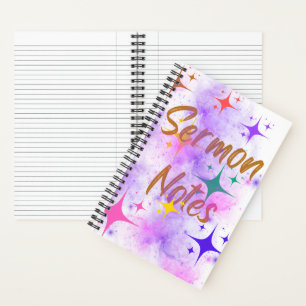 Sermon Notes A5 farbiges spiralgebundenes Notebook Notizblock