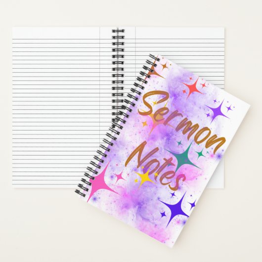 Sermon Notes A5 farbiges spiralgebundenes Notebook Notizblock (Innen)
