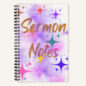 Sermon Notes A5 farbiges spiralgebundenes Notebook Notizblock (Vorderseite)