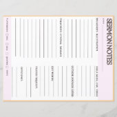 Sermon Notes-Arbeitsblätter (Rückseite)