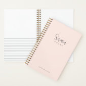 Sermon Notes Simple Minimal Blush Pink Calligraphy Notizblock (Innen)