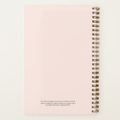 Sermon Notes Simple Minimal Blush Pink Calligraphy Notizblock (Rückseite)