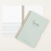 Sermon Notes Simple Minimal Mint Green Calligraphy Notizblock (Innen)