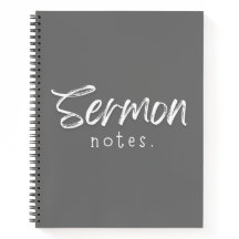 Sermon Notes SpiralNotebook