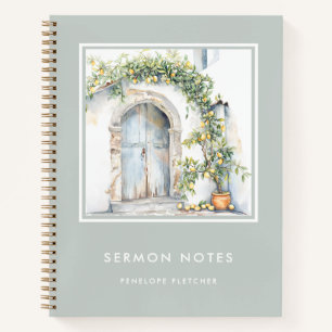 Sermon Notes Watercolor Lemon Tree Notizblock
