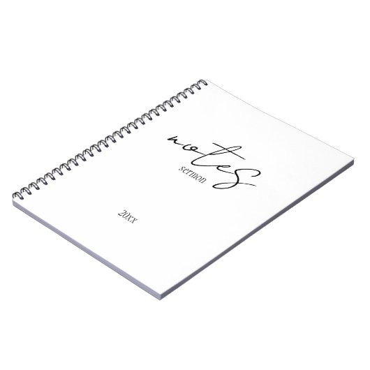 Sermon Notes Year Date Notizblock (Linke Seite)