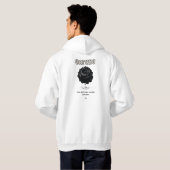 Seröse Schwarze Tintenrose Hoodie (Schwarz voll)