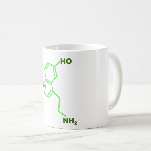 Serotonin-Abzeichen Kaffeetasse (VorderseiteRechts)