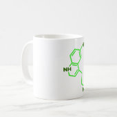 Serotonin-Abzeichen Kaffeetasse (Vorderseite Links)