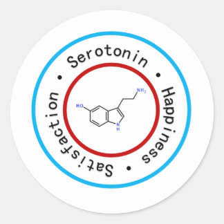 Serotonin-Aufkleber Runder Aufkleber