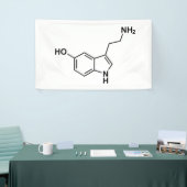 Serotonin-Chemical-Formel-Symbole Banner (Messeveranstaltung)