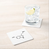 Serotonin-Chemical-Formel-Symbole Rechteckiger Pappuntersetzer (Vor Ort)