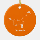 Serotonin Molecule Chemie Cool Keramikornament (Vorne)