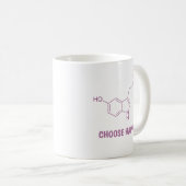 Serotonin Molecule Choose Happy Kaffeetasse (VorderseiteRechts)