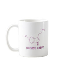 Serotonin Molecule Choose Happy