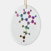 Serotonin Molecule Keramik Ornament (Rechts)