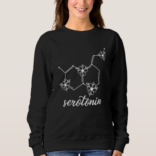 Serotonin Molecule Trippy Rave Edm Festival Happin Sweatshirt (Vorderseite)