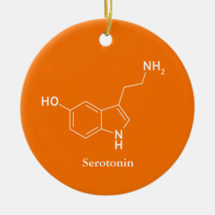 Serotonin-Molekül Chemie Wissenschaft Cool Keramikornament