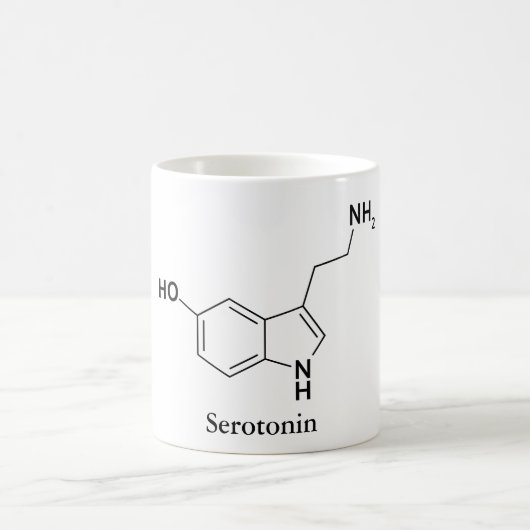 Serotonin-Molekül-Chemie-Wissenschaft Kaffeetasse (Mittel)