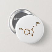 Serotonin-molekulare chemische Formel Button (Vorne & Hinten)