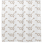 Serotonin Molekulare Chemische Formel Duschvorhang (Vorderseite)