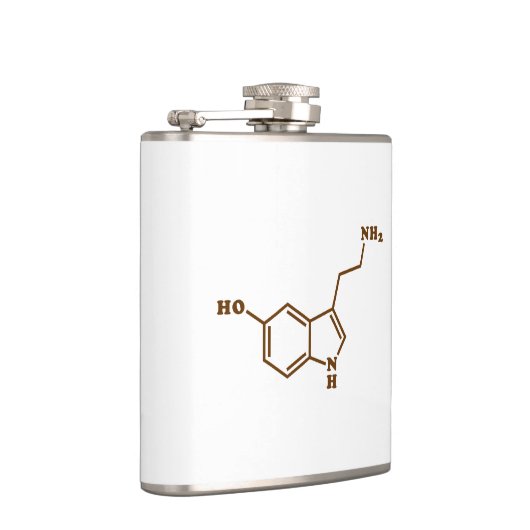 Serotonin-molekulare chemische Formel Flachmann (Rechts)