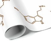 Serotonin Molekulare Chemische Formel Geschenkpapier (Rolleneckpunkt)