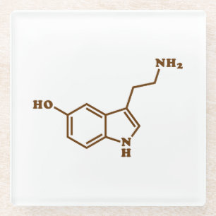 Serotonin-molekulare chemische Formel Glasuntersetzer