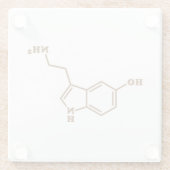 Serotonin-molekulare chemische Formel Glasuntersetzer (Rückseite)