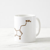 Serotonin Molekulare Chemische Formel Kaffeetasse (VorderseiteRechts)